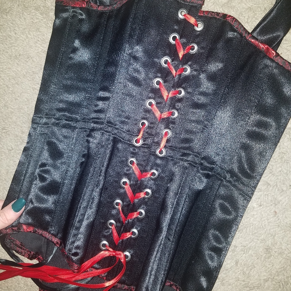Heavy steel double boned corset. OOAK. - Picture 4 of 8